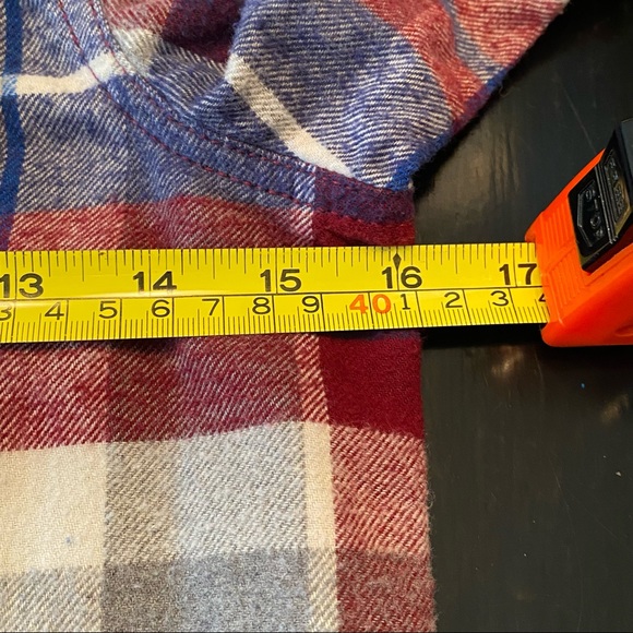 OshKosh B’Gosh Multi-Coloured Plaid Long-sleeved Shirt Size 12 - Picture 8 of 9